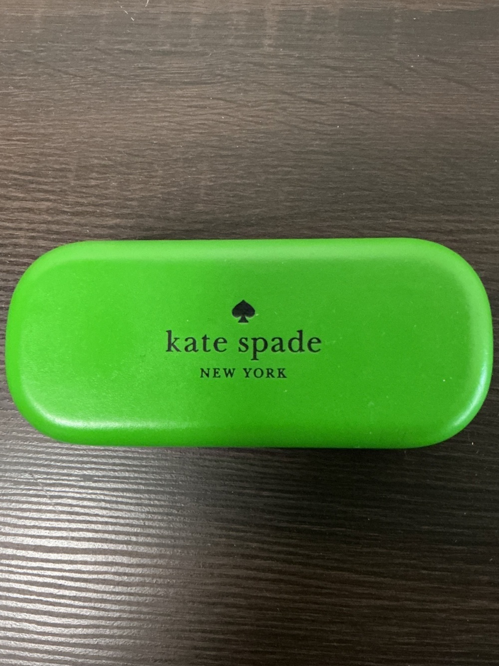 kate spade bright lime green hard eyeglass case